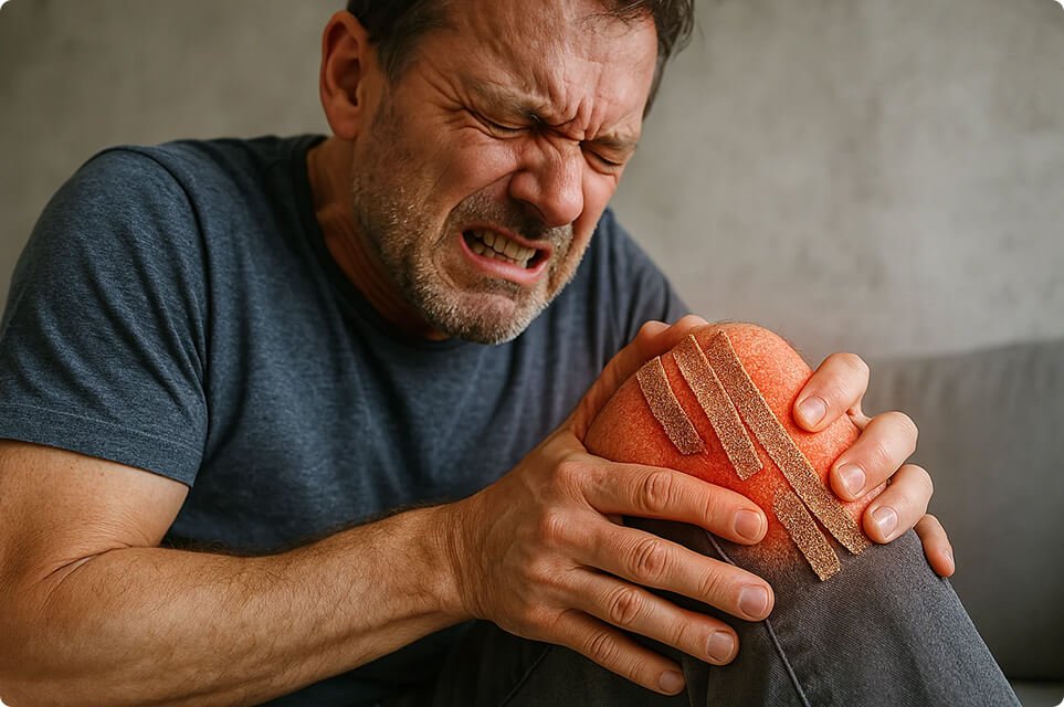 man with pain in his knee